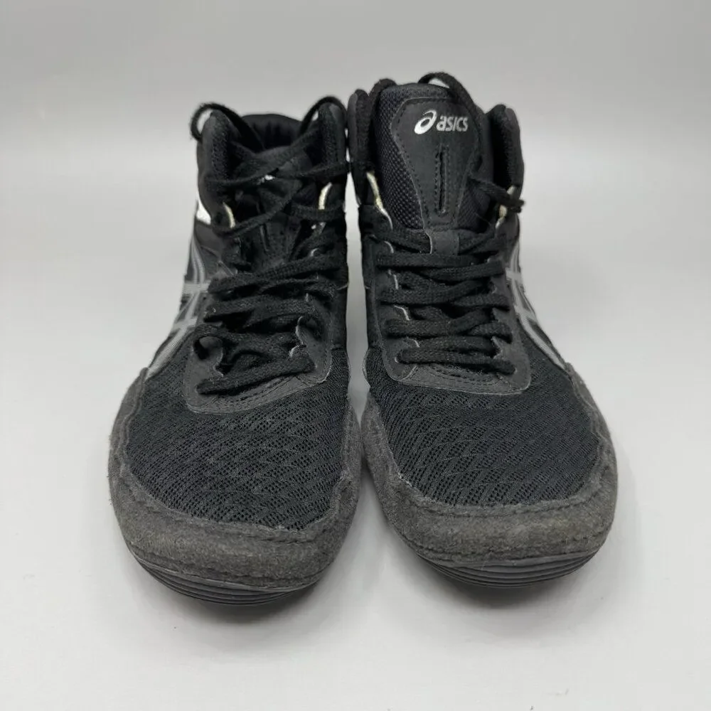 ASICS MATFLEX 6 Youth Size 6  Wrestling Shoes 1084A007 Black/White/Silver Unisex